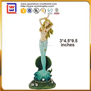 Custom made deusa do mar figurinhas e resina sea donzela e polyresin sereia estátuas