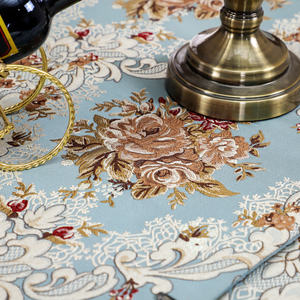 Tovaglia rotonda in poliestere 100% <span class=keywords><strong>per</strong></span> matrimoni tessuto di pizzo con belle foglie di Design tessuto pittura idee sulla copertura del tavolo - Product Image 3