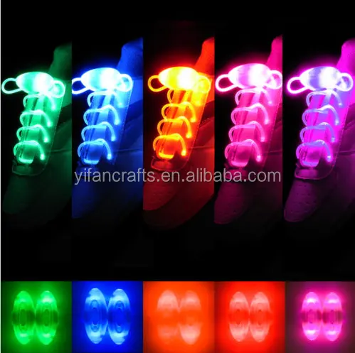LED Berkedip Sepatu Fiber Optic Tali Sepatu Luminous Sepatu Lampu