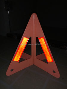 Kits de emergencia del coche señal de advertencia rojo <span class=keywords><strong>reflectante</strong></span> de seguridad luz intermitente de advertencia triángulo - Product Image 2