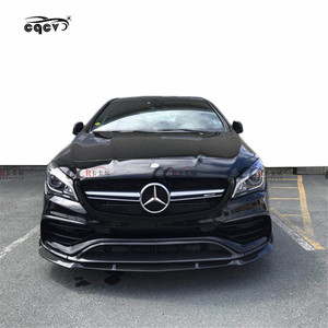 Kit de carrosserie en fibre de carbone, 4 pièces, haute qualité, pour <span class=keywords><strong>Mercedes</strong></span> Benz classe CLA CLA45 A et <span class=keywords><strong>mg</strong></span>, jupes latérales avant et arrière et becquet d'aile - Product Image 1