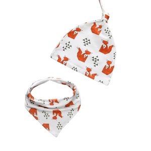 Racconti per bambini all'ingrosso 2 pezzi bavaglini e cappelli stampati per neonati <span class=keywords><strong>accessori</strong></span> per neonati - Product Image 2