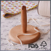 Base en bois naturel pour filetage, socle en bois pour mouchoirs, 1 pièce