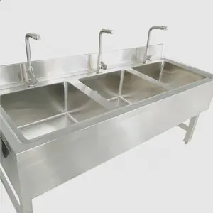 Restaurant commercial kitchenware 5 years warranty European Stainless Commercial Double bowl Sink with Cabinets