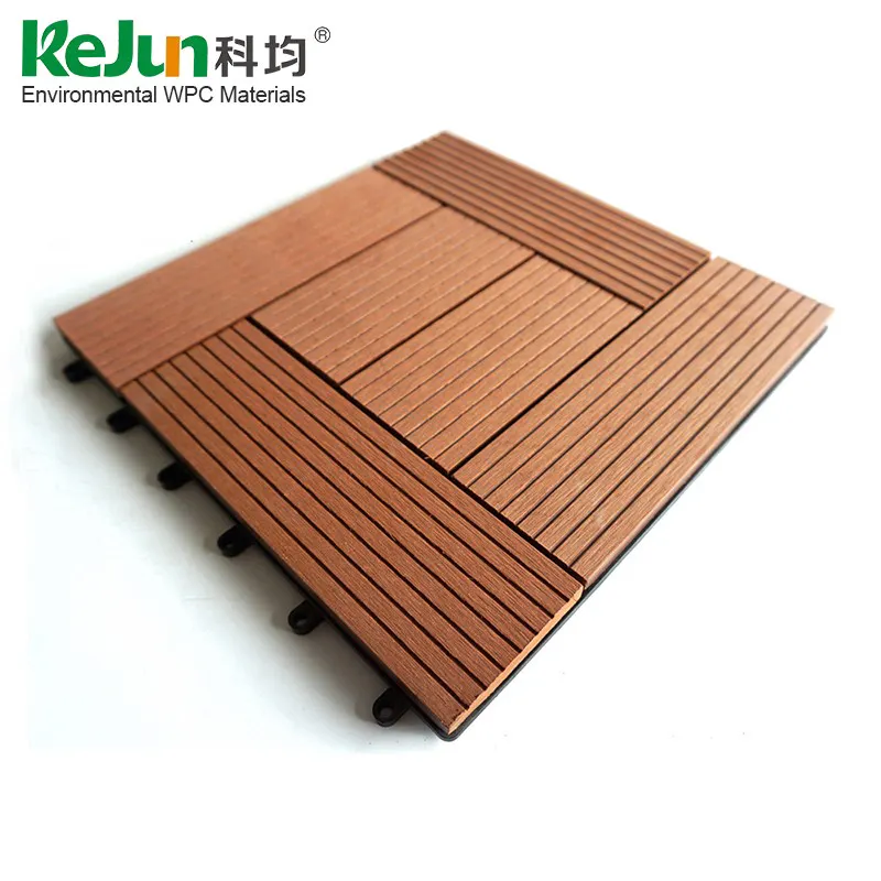 Wholesaler cheap interlocking composite balcony anti-slip outdoor floor tiles