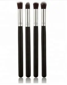 New Professional 4pcs Makeup Brushes For Eye Makeup Tool Kit Synethic Hair Eyeshadow Brushes Set + Round Tube Wood Handle