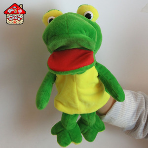 Marionnette à main musicale en peluche d'animal de compagnie, de fabrication en chine, personnalisée, jouet en forme de <span class=keywords><strong>grenouille</strong></span>, avec voix crantée, cadeau pour enfants, 1 pièce - Product Image 2