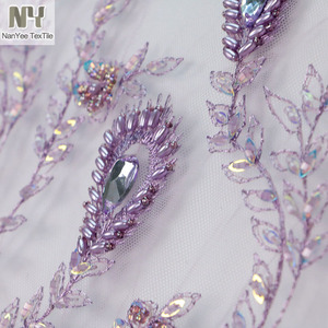 Nanyee Dệt Sequin Hạt Hand Thêu Trên Net Vải - Product Image 5