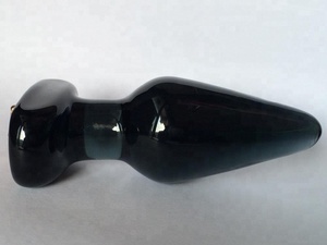 Enchufe Anal de cristal de alta calidad, tapón Anal de cristal negro de mariposa, herramientas sexuales - Product Image 4
