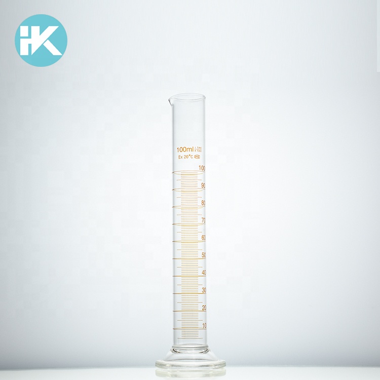 Huke индивидуальные лабораторные принадлежности Высокое качество 3,3 boro 100 мл стекло измерительный цилиндр