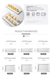 <span class=keywords><strong>Bien</strong></span> Conçu Restauration Carré Rectangle Blanc Assiettes En Porcelaine 15 Pouces, Plaques 2019 ~ - Product Image 6