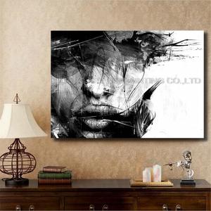 Dipinto a Olio su Tela Astratto Moderno all'Ingrosso, Ritratto Fatto a Mano di Uomo Attraente, Quadri Decorativi in Acrilico - Product Image 3