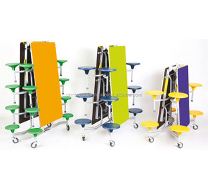 <span class=keywords><strong>Table</strong></span> de salle à manger de <span class=keywords><strong>cafétéria</strong></span> scolaire moderne pliable à 8 sièges en plastique HY-1015 - Product Image 1
