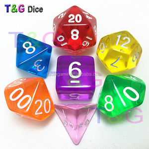Ensemble de dés pour traitement de l'eau, perles colorées en acrylique polyhémisphère, lot de 10 pièces - Product Image 1