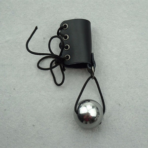 Anelli del pene in pelle con estensione della barella del gancio del pene con un peso del dispositivo di ingrandimento del pene con sfera in metallo da 160g - Product Image 3