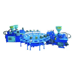 full automatic two injection head three color sole injection moulding machine