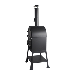 Horno <span class=keywords><strong>de</strong></span> <span class=keywords><strong>Pizza</strong></span> <span class=keywords><strong>de</strong></span> madera para panadería, pequeño horno negro con chimenea para interiores y exteriores - Product Image 3