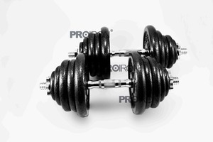 Cast iron painting 50 kg Adjustable free weights dumbbell set with chrome bar selling - Product Image 4