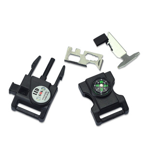 <span class=keywords><strong>Paracord</strong></span> armband gespen vuursteen aanmaakmiddel LED SOS gespen - Product Image 4