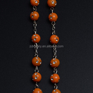 Manik-manik Berlian Imitasi Gereja Hadiah Agama Katolik Plastik Tasbih Agama Rosario - Product Image 3