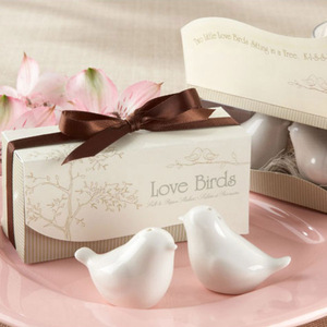 Casamento presente pássaros amor na janela amor pássaro sal & pimenta <span class=keywords><strong>shakers</strong></span>