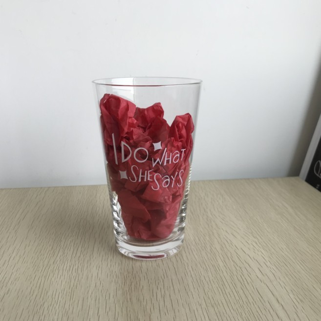 Glassware 16 oz Beer Pint Glass with Etched Logo Clear Beer Glass Cup Couple Cups Glass