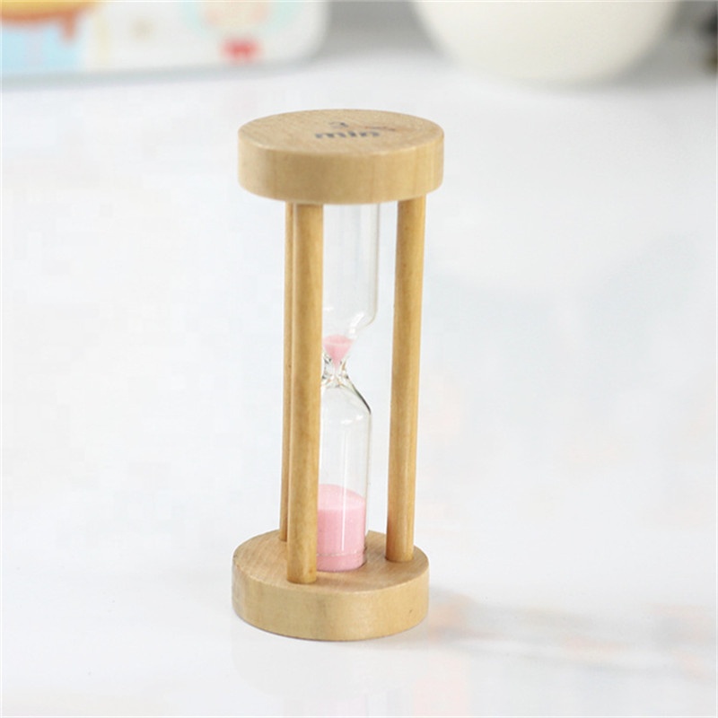 Мини подарок на день рождения 3 минуты портативный деревянный таймер песочные часы для детей