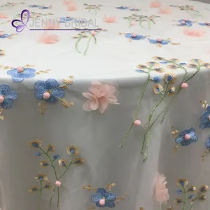 TC302A indian nice cake embroidered table cloth round