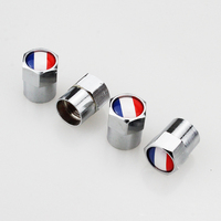 Capuchon de Valve de Style de Voiture Drapeau Français Capuchon de Moyeu de Roue en Métal pour Vélo Moto et Voiture État Neuf