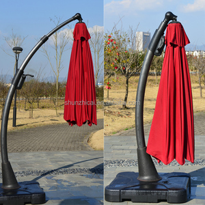 Ombrellone quadrato grande impermeabile con montante laterale, ombrellone da spiaggia di lusso per esterni con base a serbatoio d'acqua - Product Image 5