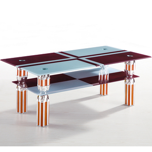 Chinese Designed Modern <strong>Round</strong> Wrought Iron Simple Modern <strong>Small</strong> Apartment Living Room Tempered <strong>Glass</strong> Coffee <strong>Table</strong> - Product Image 3