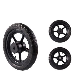 Tricycle pour enfants de couleur violette Roue en mousse PU avec jante en PVC à fleurs Vélos pour enfants, vélo d'équilibre Frein à patin HONG <span class=keywords><strong>TENG</strong></span> Plastique/pvc Polissage - Product Image 3