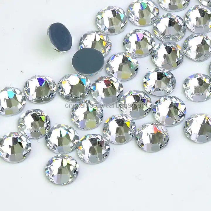 Glass Strass Crystal Hot Fix Rhinestones Iron On Flatback Clear Hotfix  Stones