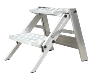 Tangga dapur ringan bahan aluminium, tangga dapur lipat komersial 2 langkah, tangga aluminium ringan untuk dapur