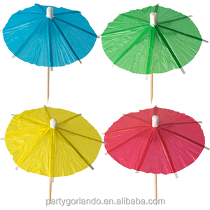 Mini Parasol pics en bois pour boissons - Product Image 6