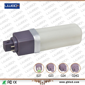 Aprobado por la ce de color blanco lechoso cubierta del plc 80lm/w iluminación led <span class=keywords><strong>pl</strong></span> g24 10w - Product Image 1