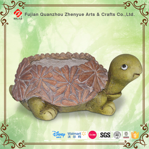 Custom Polyesin Tortuga Animales Jardín Estatua Estatuilla Decoración Maceta, Óxido De magnesio Tortuga Resina Forma Maceta - Product Image 1