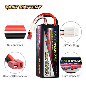 Vant 4S <span class=keywords><strong>Lipo</strong></span> 배터리 <span class=keywords><strong>14.8V</strong></span> 6500mAh 75C 고 방전 하드 케이스 배터리 RC 보트 비행기에 대 한 학장 커넥터