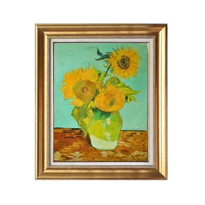 Ilustraciones de Van Gogh, reproducción de pinturas famosas de girasoles