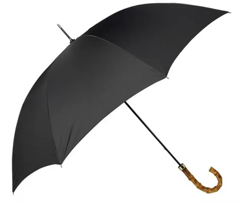 Guarda-chuva portátil com cabo de bambu, guarda-chuva longo bambu masculino e feminino, feito à mão