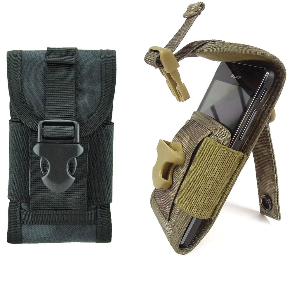 Tactical MOLLE small mobile Phone Pouch 1000D nylon waterproof belt bag for 4.7" 5" small cell Phones