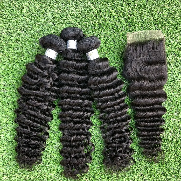 2022 new style 100% unprocessed hair brazilian deep wave hair weave bundles