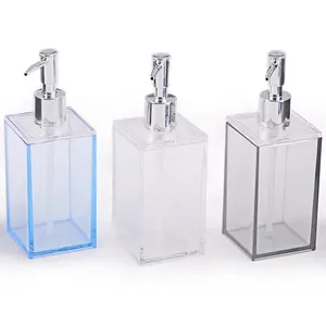 Wholesale decorative toilet hotel custom shower acrylic plastic hand liquid soap dispenser bottle for bathroom