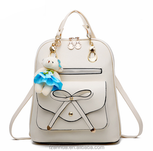0901 personalizzato all'ingrosso popolare PU impermeabile Casual Mini carino College nero ragazze adolescenti zaini borsa - Product Image 4