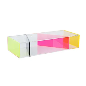 आयताकार रंगीन एक्रिलिक में रहने वाले भंडारण बॉक्स छोटे विभाजक के साथ