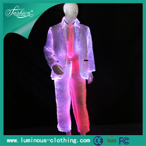 2015 luz <span class=keywords><strong>de</strong></span> fibra óptica luminosa últimas francés traje <span class=keywords><strong>de</strong></span> noche estilos para hombre - Product Image 3