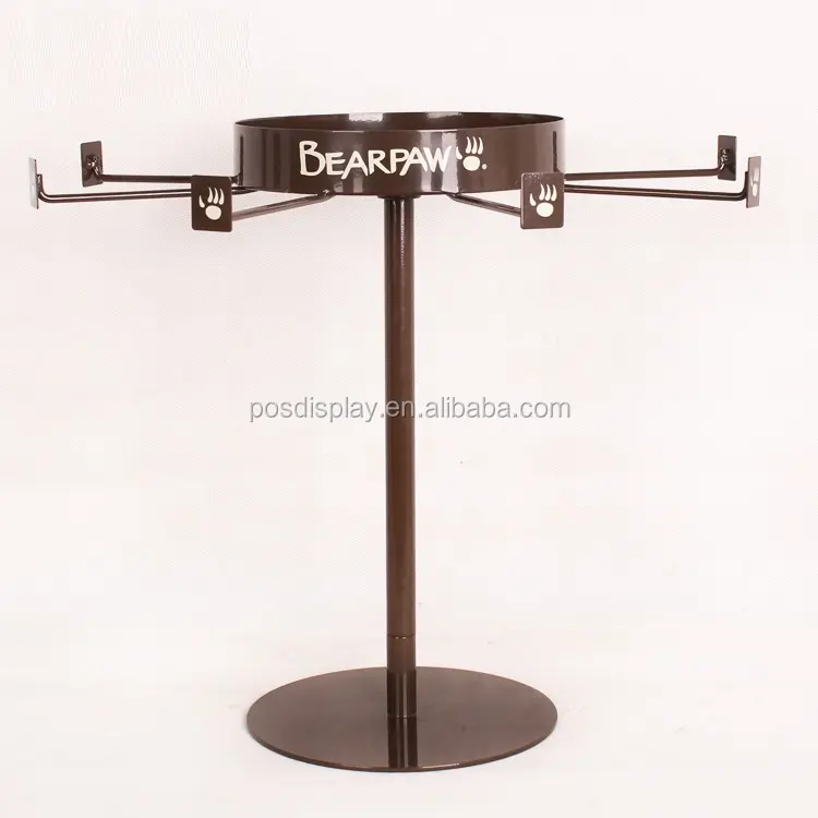 Spinning Metalen Haarverlenging Display Stand, Haar Borstel Spinner Stand Display