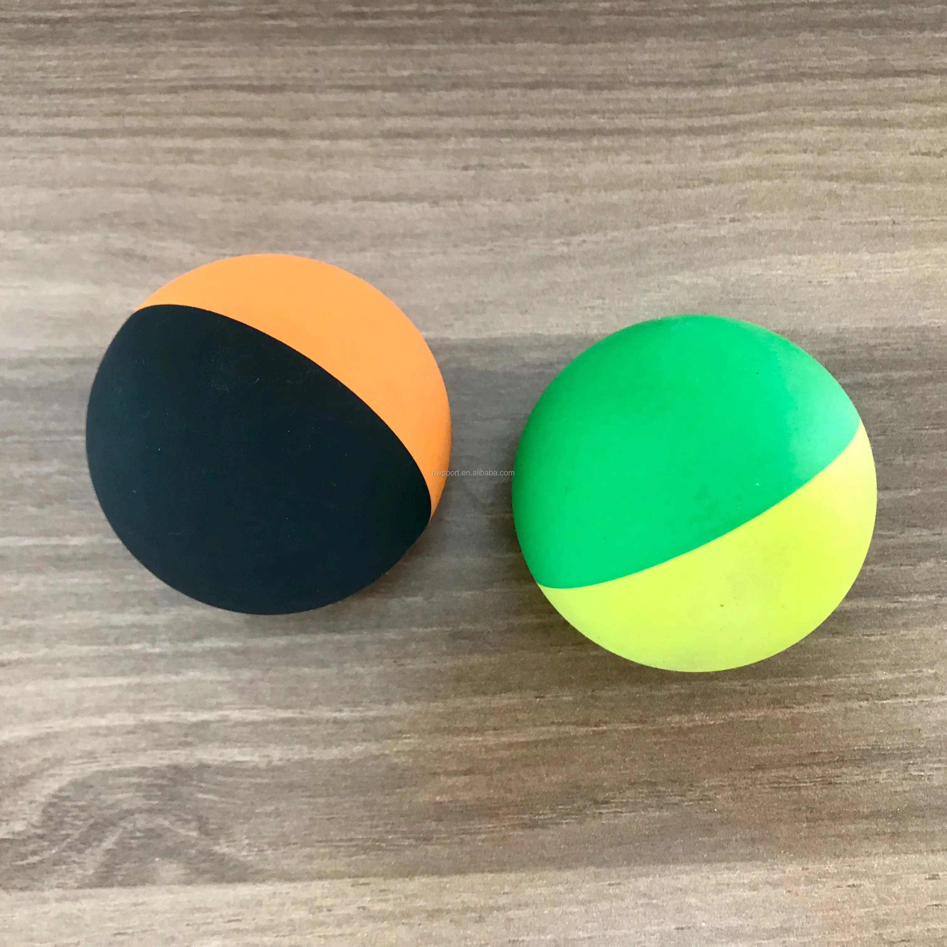 Hot Sale Promotional Double Color Customized Brand High Bounce Rubber Toy Ball