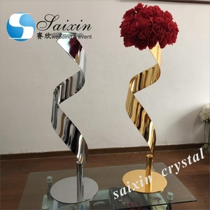 ZT-364 Beautiful S Shape Wedding Centerpiece Silver Metal Flower <strong>Vase</strong> <strong>Stand</strong> - Product Image 5