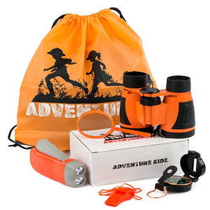 2022Amazon vendita calda Adventure <span class=keywords><strong>Kidz</strong></span>-Kit di esplorazione all'aperto, giocattoli per bambini binocolo, torcia elettrica, bussola, fischietto, ingrandimento Gl - Product Image 2